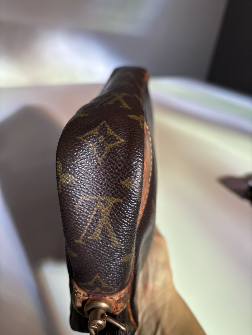 Louis Vuitton Monogram Canvas Wristlet - Brown and Gold - Picture 9 of 16